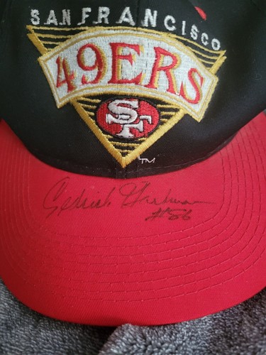 San Francisco 49ers Vintage Cedrick Hardman  R.I.P #86 Autographed Snapback Hat.