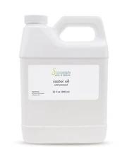 PURE PREMIUM USP GRADE CASTOR OIL COLD PRESSED NATURAL 32 OZ