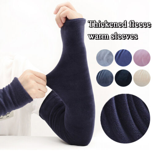 Unisex Warme Fleece-Armstulpen Für Radfahren Laufen Basketball Winter Neu → - Bild 2 von 22