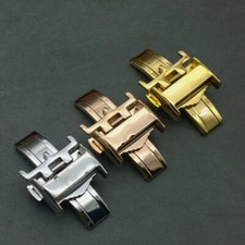 Fibbia per orologio pieghevole in acciaio inox a farfalla 12 14 16 18 mm adatta a Longines