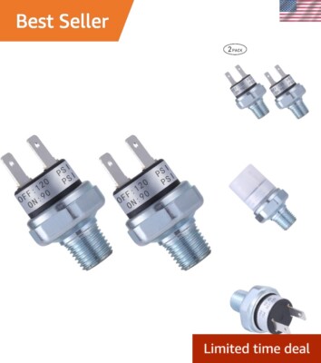 Reliable 110V Pressure Switch 90PSI ON/120PSI OFF - Quick Connect Design