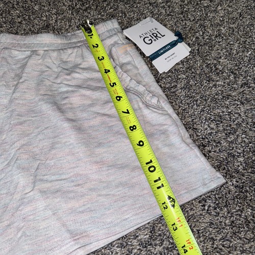 ATHLETA GIRL BE YOU SHORTS IN FOG GRAY HEATHER SIZE XXL/16 NEW Ruffles - Picture 5 of 8
