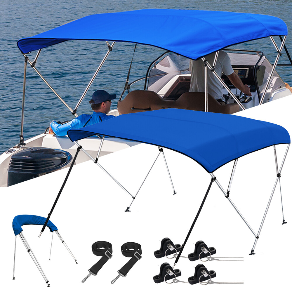 4 Bow Bimini Top Boat Canopy Replacement Cover 8ft Long With Storage Bag Boot eBay