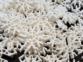 100 MICRO K'NEX White Slotted Connectors 3D 7 & 4-way (Blue & Gray Size) KNEX