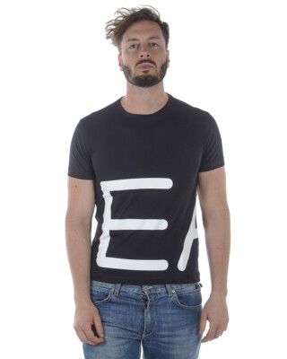Emporio Armani EA7 T-Shirt Sweatshirt Man Black 3ZPT38PJM9Z 1200 Sz S MAKE OFFER