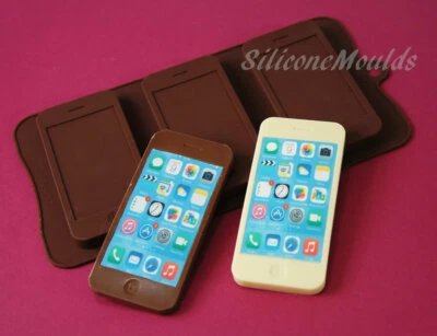 SARAH-JANE'S KITCHEN 3 cell Mobile Smart Phone Chocolate / Candy Bar Silicone Baking Mould Iphone 5