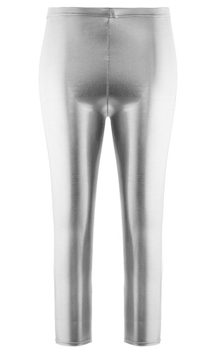 WOMENS WET LOOK METALLIC LEGGINGS LADIES FOIL SHINY PLUS SIZE GIRLS - Picture 12 of 28