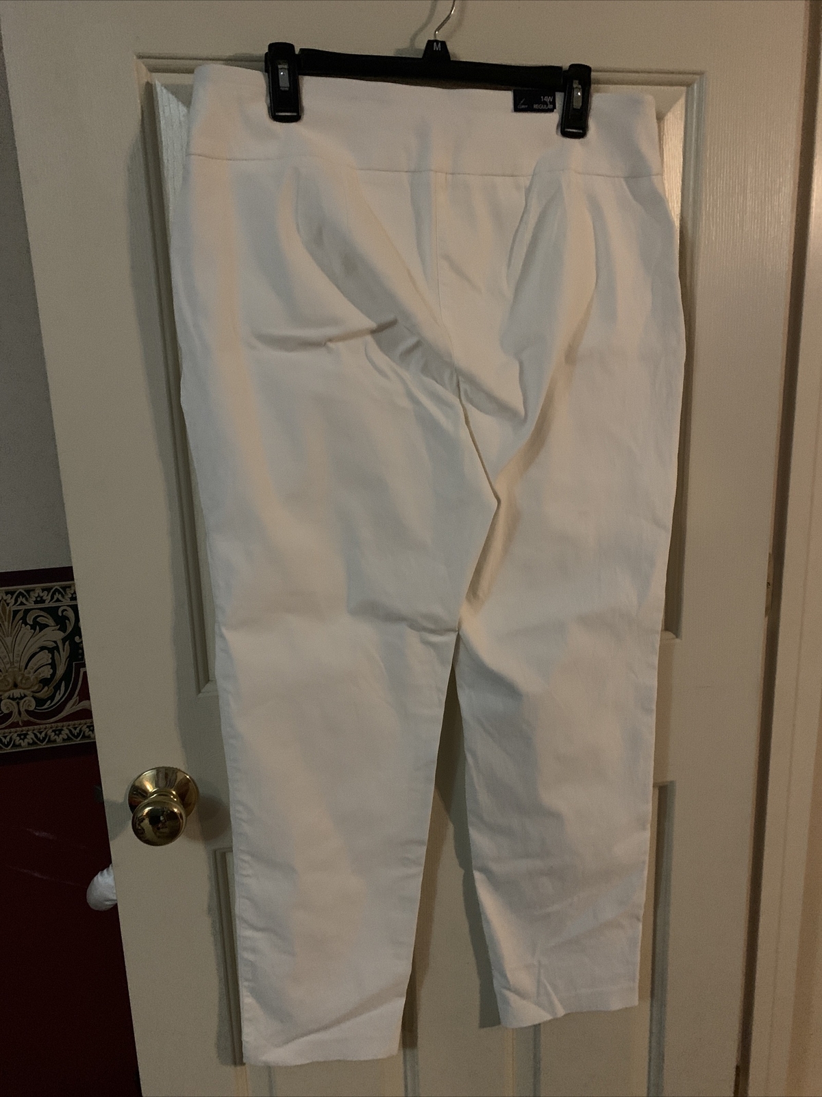 Kaari Blue Curvy Ladies Pants Off White Size 14W NWT Office Career thumbnail 3