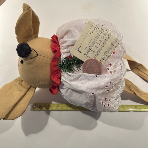 Overly Ranker Weighted Stuffed Plush Christmas Mice Shelf Sitter 5" wide 6" tall - Picture 11 of 11