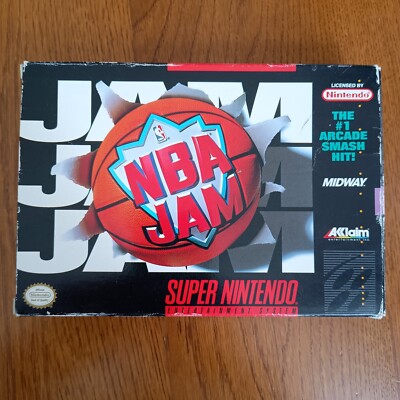 NBA Jam Super Nintendo SNES OVP CIB Boxed NTSC USA Spielanleitung Modul