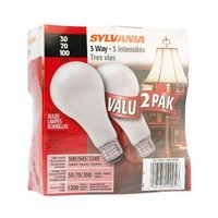 Sylvania 3 Way 30/70/100 Incandescent Light Bulb 2 Pack, New, Free Shipping Sylvania 3 Way 30/70/100 Incandescent Light Bulb 2 Pack, New, Free Shipping