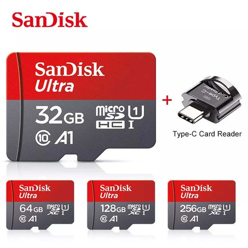 100% Original SanDisk Memory Card 128GB 64GB 32GB A1 Micro SD Card Class 10 UHS- - Picture 2 of 15