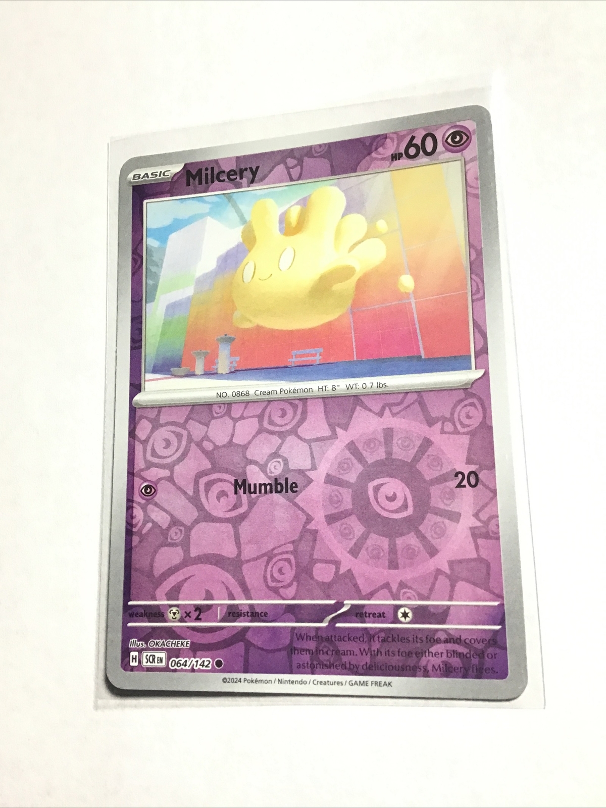 MILCERY - 064/142 - Reverse Holo - Stellar Crown - Pokemon Card - NM