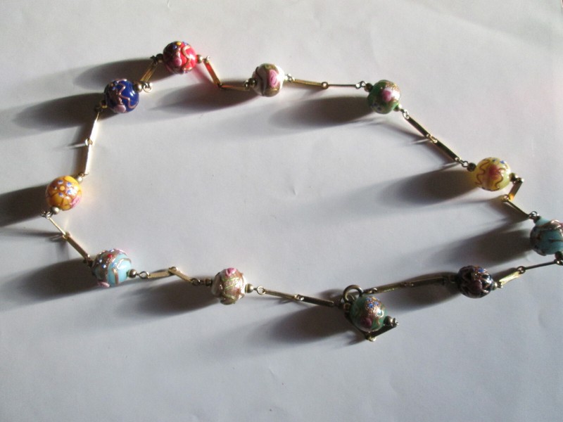 Vintage  Venetian Art Glass Wedding Cake Necklace