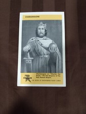 1960 ED-U Cards Charlemagne #11 The Book Of Knowledge Flash Cards *RARE*