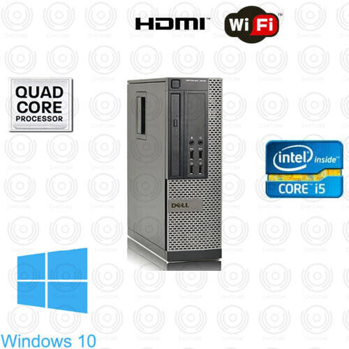 Fast DELL Desktop Computer HDMI PC DVD Core i5 500GB 8GB RAM WiFi - Picture 1 of 1