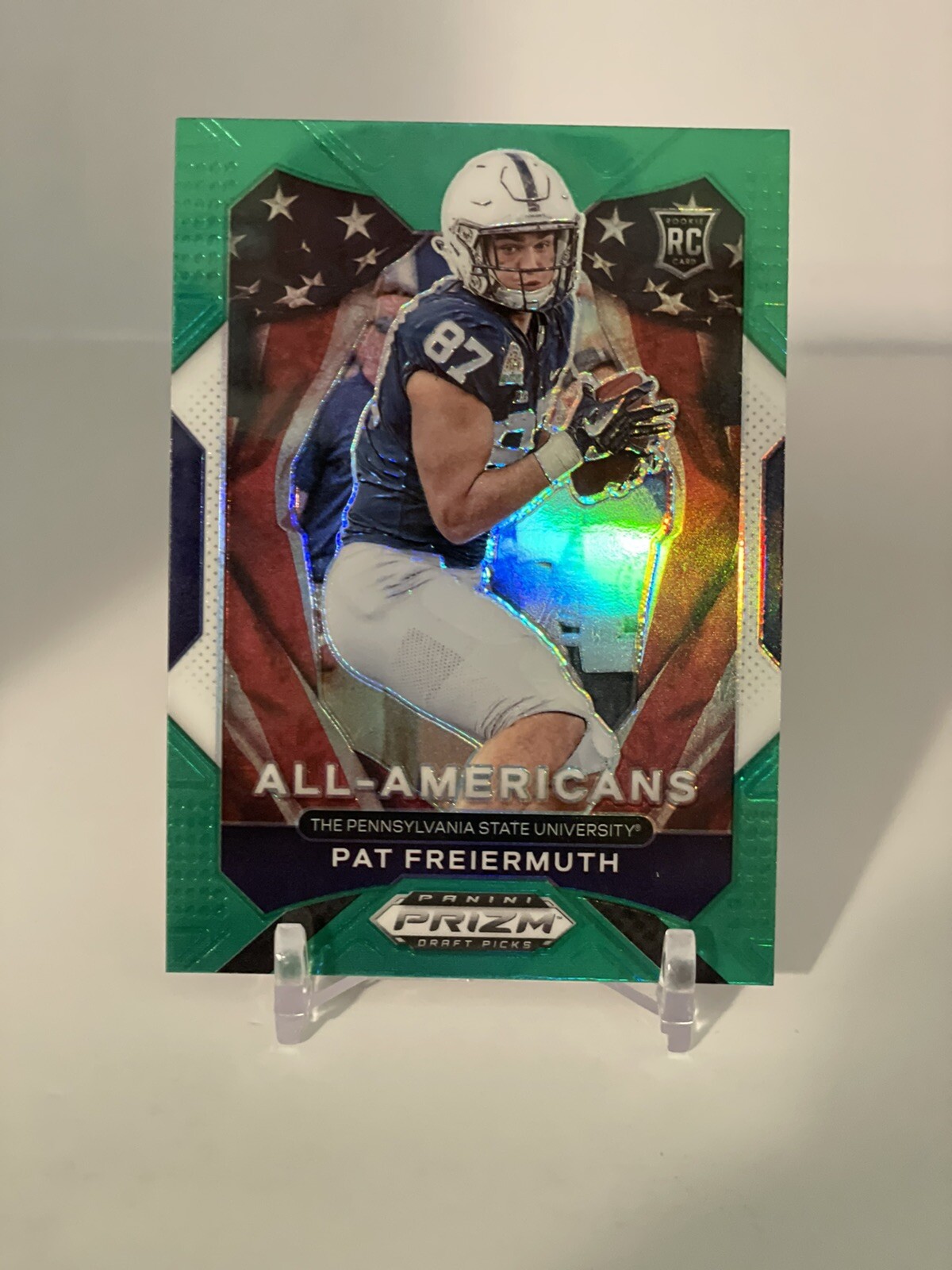 2021 panini prizm draft picks Pat Freiermuth All Americans Green Prizm RC #184