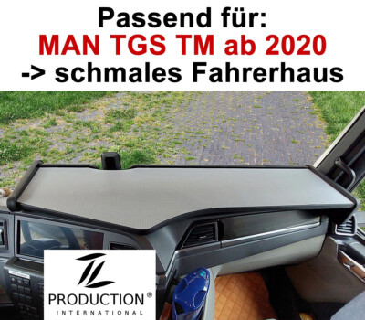 MAN TGS TM ab 2020 SCHMALES Fahrerhaus LKW-Tisch grau Ablagetisch durchgehend