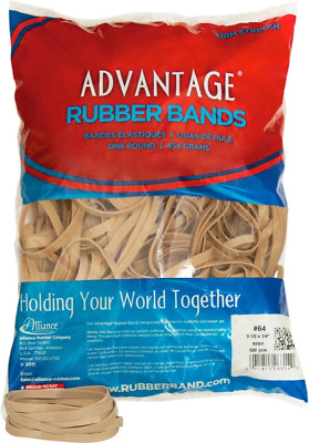 Alliance Rubber 26644 Advantage Rubber Bands Size #64, 1 Lb Bag Contains Approx.