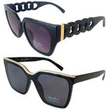 2 New Pairs Sean John Shades Large Urban Black Gold Modern Style Bold Sunglasses