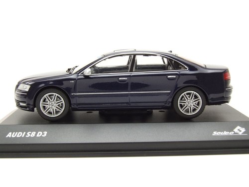 Audi S8 D3 2010 Blu Scuro Modellino 1:43 Solido - Foto 3 di 9