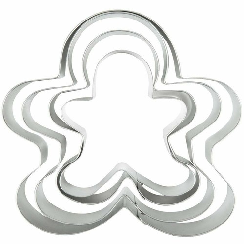 Tagliapasta incisione in metallo forma Omino pan di zenzero omini 4 pezzi Wilton - Foto 2 di 2