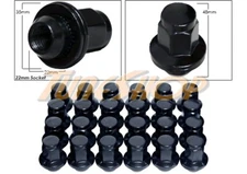 24 TOYOTA LEXUS 14x1.5 1.5 OEM OE STOCK FACTORY WHEELS RIMS MAG LUG NUTS BLACK 