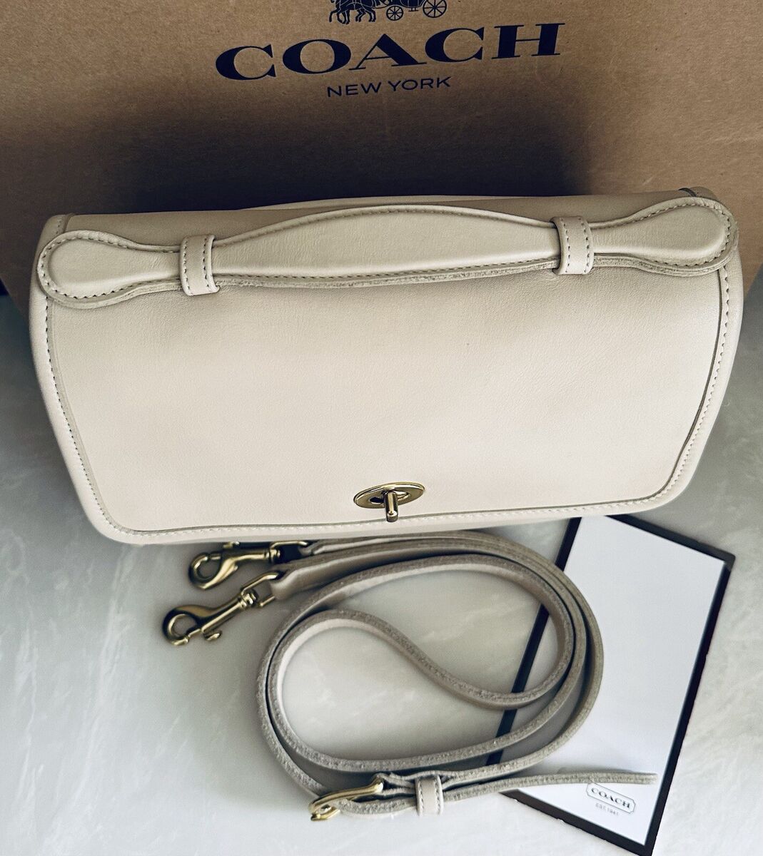 COACH VINTAGE BONE LEATHER COURT SATCHEL CROSSBODY BRASS COACH VINTAGE BONE LEATHER COURT SATCHEL CROSSBODY BRASS