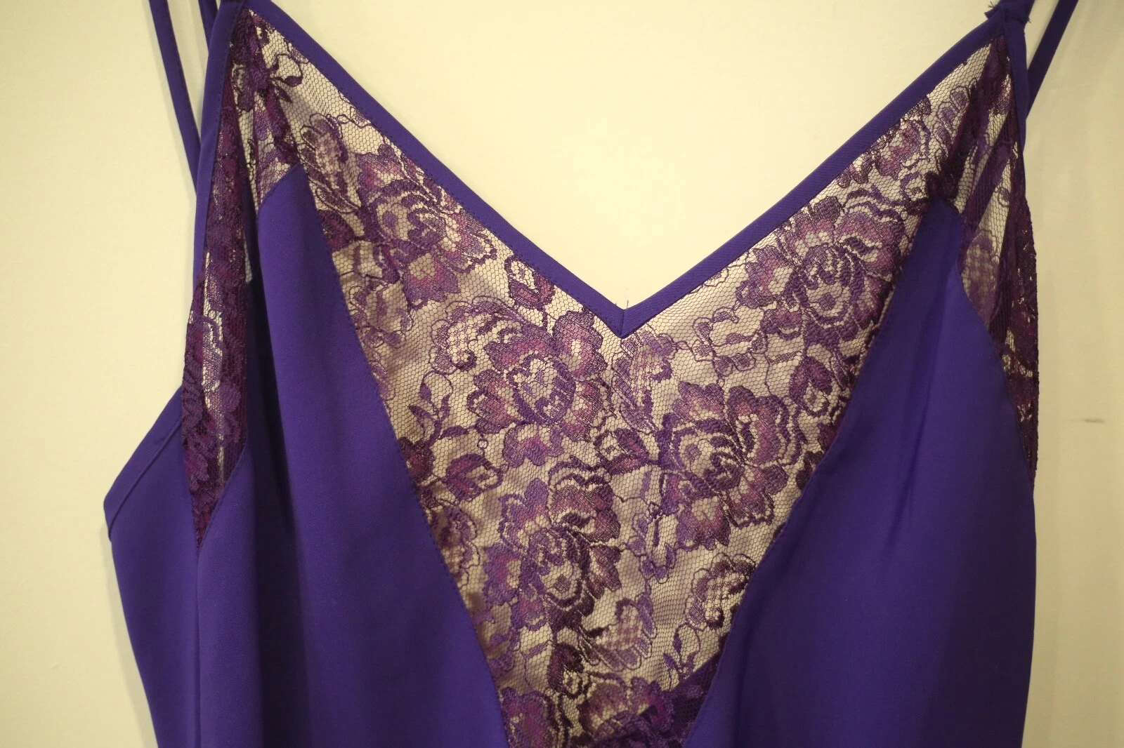 UNDERCOVER Mini Abito Slip Vintage Victoria's Secret G Label Donna Taglia M Viola Pizzo