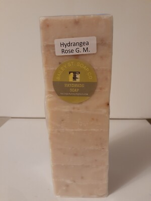 Hydrangea Rose Goats Milk  Handmade soap loaf 9 Precut bars- Free Shipping