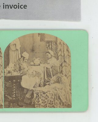 Three O'clock in the Morning Baby Children Stereoview c1870