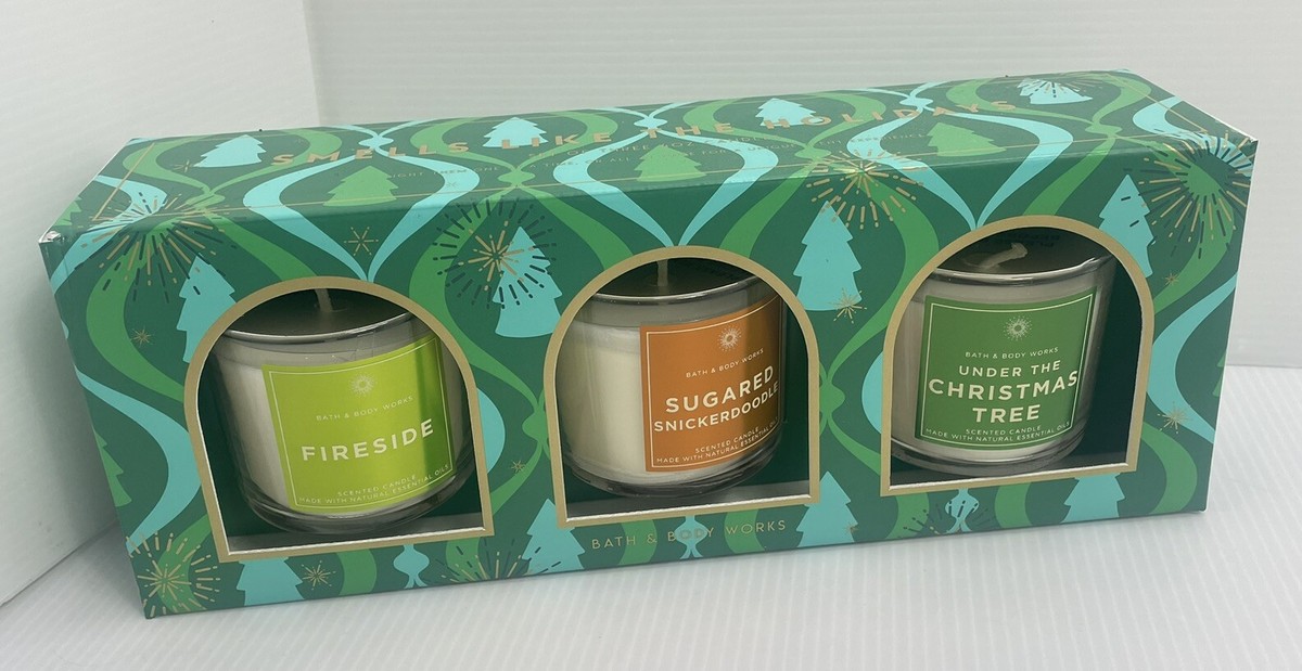 Bath & Body Works Candle Single Wick 4 Oz Holiday Gift Set