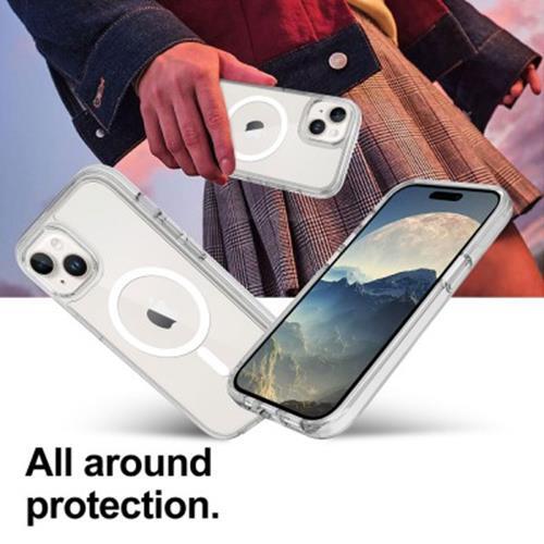 Hybrid Beatles Shockproof Case Cover with Magnetic Ring for iPhone 15 - Picture 3 of 10