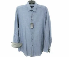 New Hugo Boss Blue Lukas 17 Casual Button Down Shirt XXL 2XL