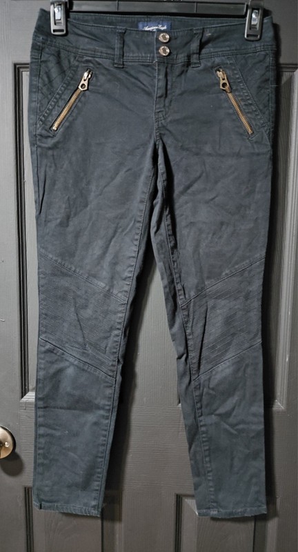 American Eagle Outfitters Women's Pants Black Size 4 Super Stretch Low Rise