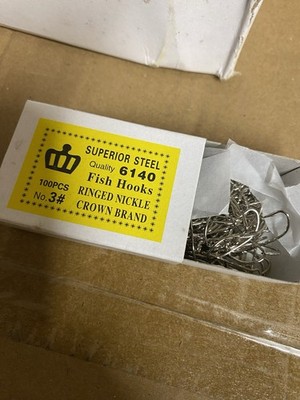 Angelhaken Ring Nickel Superior Stahl 100 Stück Angeln