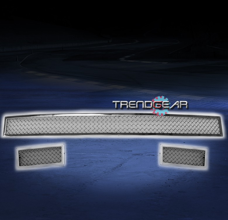 FOR 07-10 AVENGER SXT BUMPER LOWER+FOG LIGHT STAINLESS STEEL MESH GRILLE 3PCS
