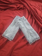 Women's Real Rabbit Fur Gloves Knitted Stretch Fingerless Warm Mitten Gloves