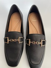 Dune London Grained Black Leather Loafer Flat Shoe Size 36/3 Brand New RRP £89