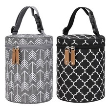 1xBreastmilk Cooler Bag Large Portable Waterproof Baby Bottle Bag