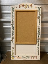 Vintage Wood Bulletin Message Board Butterflies