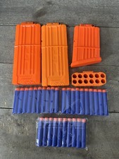 Nerf Magazine Lot Of 1 6 And 2 12 Clip Cartridge Magazines Darts Holder