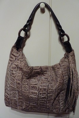 Designer Carlos Falchi  Ledershopper  Python top Zustand! Rarität Vintage
