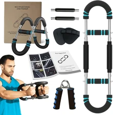 Adjustable Twister Arm Trainer with 2 Grip Pads & Hand Gripper – Arm & Chest Wor