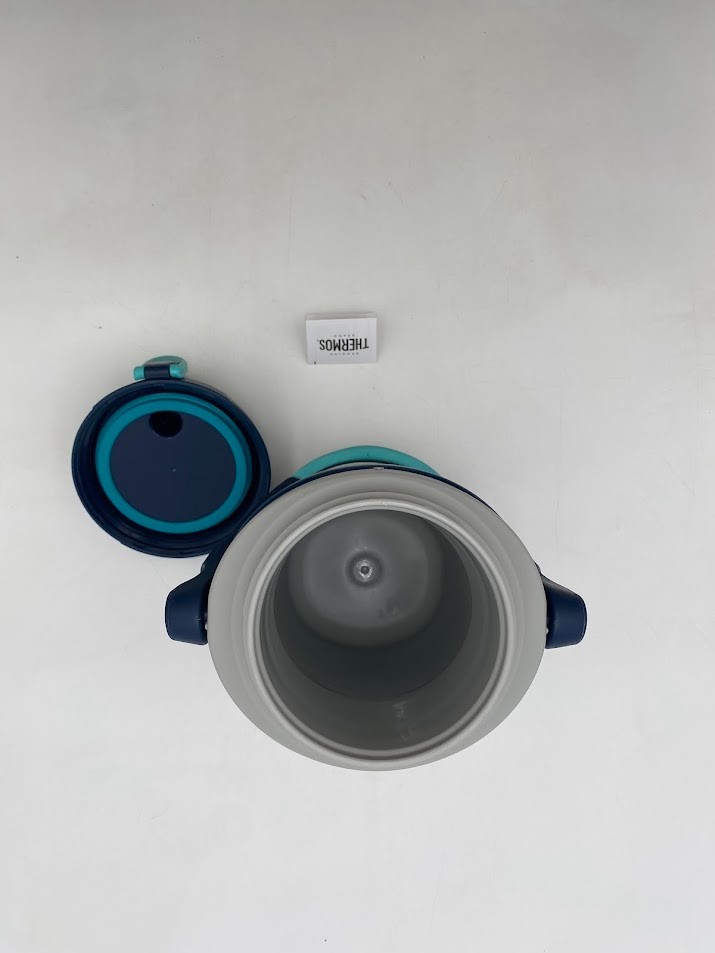 Thermos 64oz Hydration Bottle Foam Insulated Flip Spout With Handle Blue