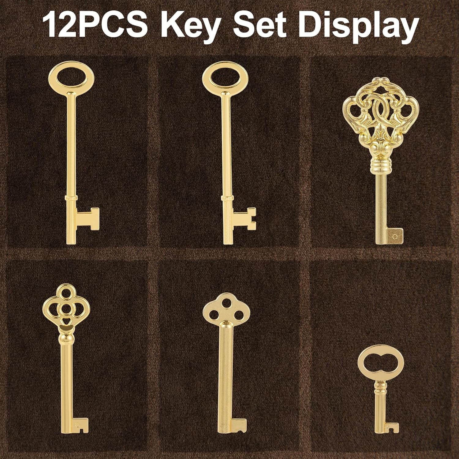12PCS Hollow Barrel Skeleton Key, Universal as shown in the figure 