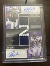 2020 Panini Playbook Face to Face Dual Autograph Eddie George Ray Lewis 20 of 25