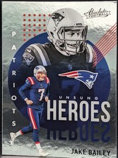 2021 Panini Absolute Unsung Heroes Insert #UH4 Jake Bailey New England Patriots