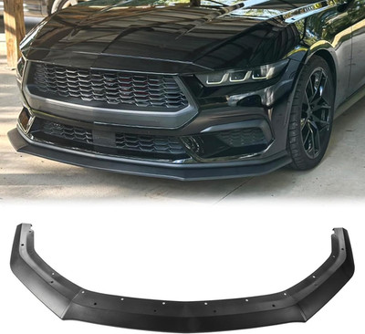 For 24-25 Ford Mustang Dark Horse GT Style Gloss Black Front Bumper Lip Splitter