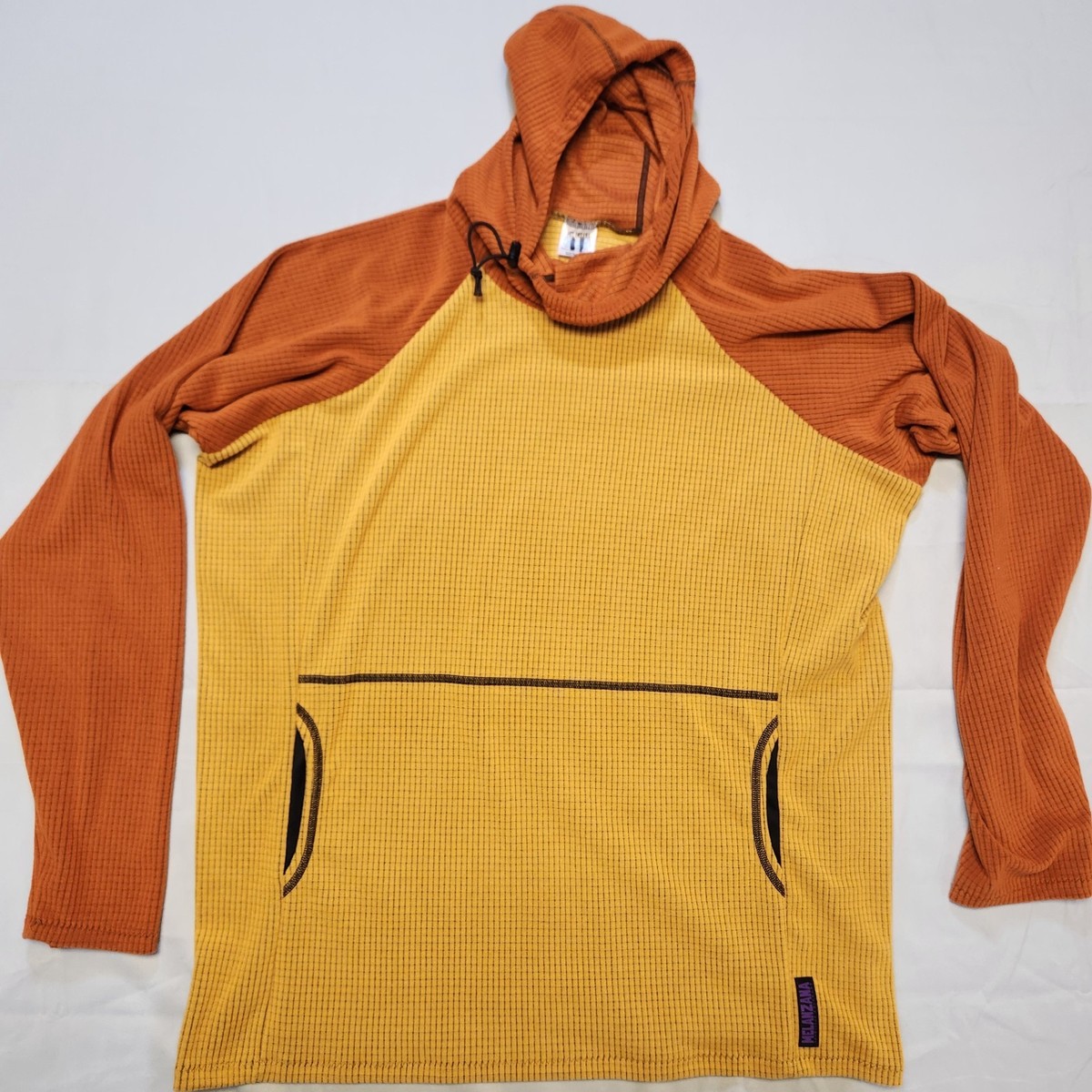 Melanzana Men's Extra Large Micro Grid Hoodie Sunflower / Pumpkin